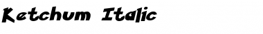 Ketchum Italic Font