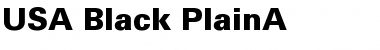 USA Black PlainA Font