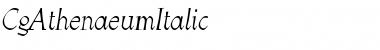 Download CgAthenaeumItalic Font