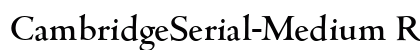 CambridgeSerial-Medium Regular