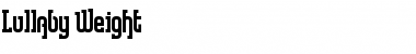 Lullaby Weight Font