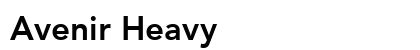 Avenir Heavy preview
