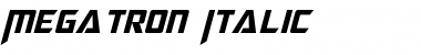 Megatron Italic Font