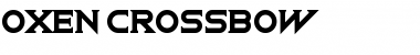 Oxen Crossbow Font