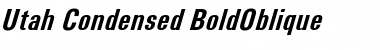 Utah Condensed BoldOblique Font