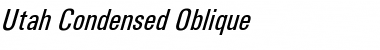 Utah Condensed Oblique Font