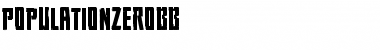 Population Zero BB Regular Font