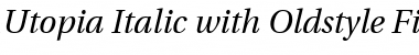 Utopia SC Italic Font