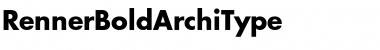 RennerBold ArchiType Font