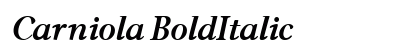 Carniola BoldItalic Preview
