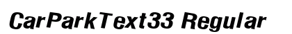 CarParkText33 Regular preview
