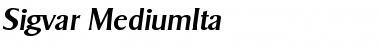 Sigvar-MediumIta Regular Font