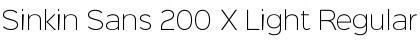 Sinkin Sans 200 X Light Font