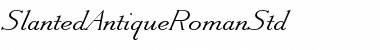 Slanted Antique Roman Std Font