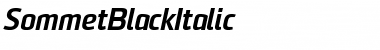 Sommet Black Italic Font