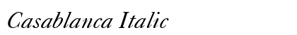 Casablanca Italic Preview