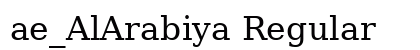 ae_AlArabiya Regular