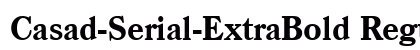 Casad-Serial-ExtraBold Regular preview
