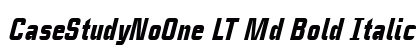 CaseStudyNoOne LT Md Bold Italic Preview