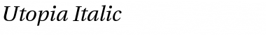 Utopia Italic Font