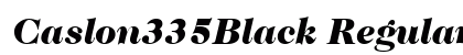 Caslon335Black RegularItalic preview