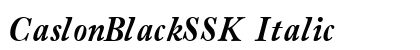 CaslonBlackSSK Italic Preview