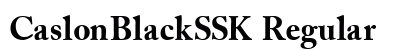 CaslonBlackSSK Regular preview