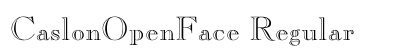 CaslonOpenFace Regular Preview