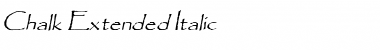 Chalk-Extended Italic Font