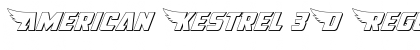 American Kestrel 3D Regular Font