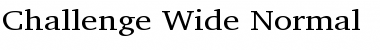 Challenge Wide Font