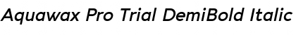 Aquawax Pro Trial Font