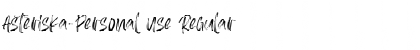 Download Asteriska-Personal Use Font