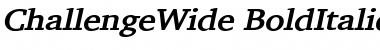 ChallengeWide BoldItalic Font