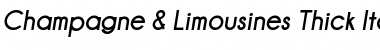 Champagne & Limousines Thick Font