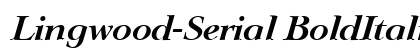 Lingwood-Serial BoldItalic Preview