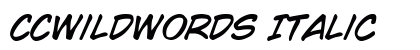 CCWildWords Italic Preview