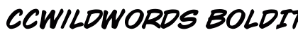 CCWildWords BoldItalic Preview