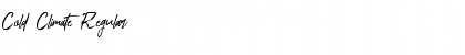 Cold Climate Font