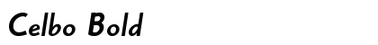 Celbo Bold preview