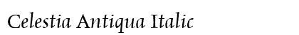 Celestia Antiqua Italic Preview