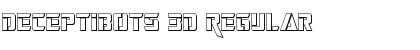 Deceptibots 3D Regular Font