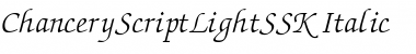 ChanceryScriptLightSSK Font