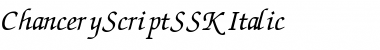 ChanceryScriptSSK Italic Font