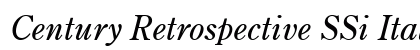 Century Retrospective SSi Italic Preview