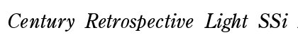 Century Retrospective Light SSi Light Italic preview