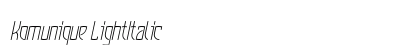 Komunique LightItalic preview