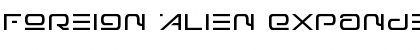 Foreign Alien Expanded Font