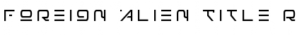 Foreign Alien Title Regular Font