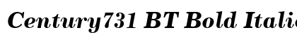 Century731 BT Bold Italic Preview